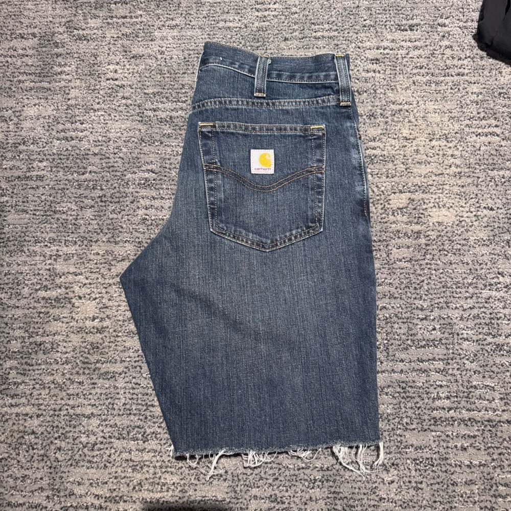 Carhartt Dark Blue Denim with Yellow Logo
